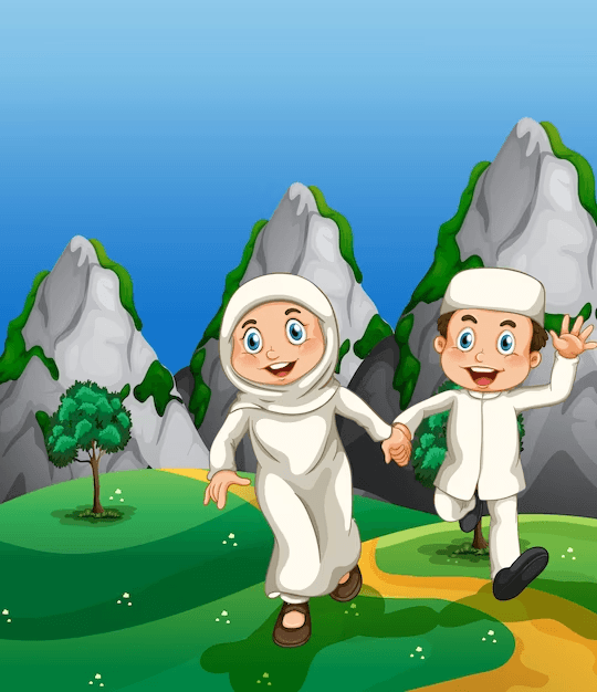 Picture of Muslim worshippers